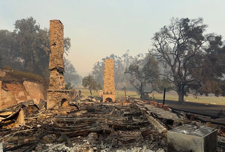 Will Rogers State Historic Park ranch house after the Palisades Fire.